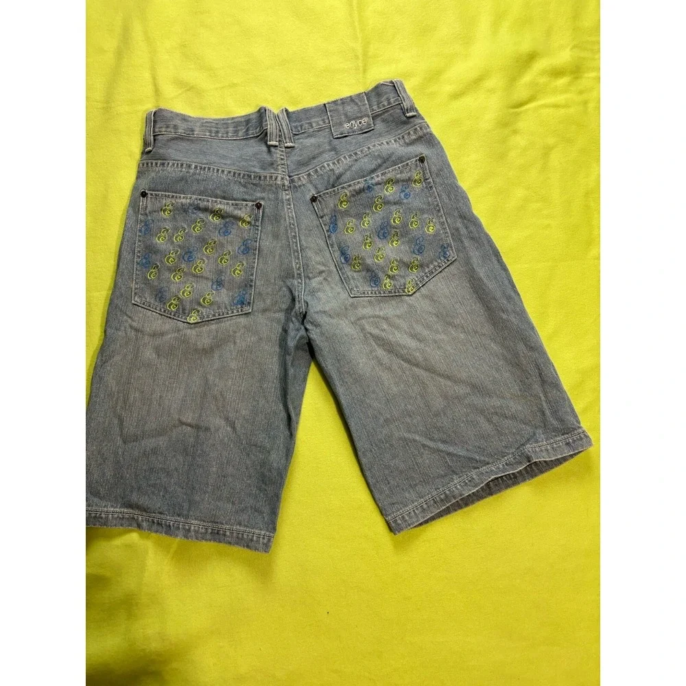 Vintage Enyce Jean Shorts Mens 34 Y2K  Embroidered Pockets Inseam 12